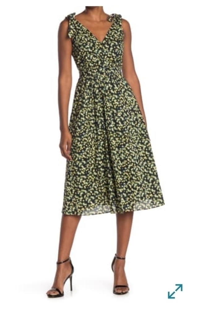 CALVIN Klein V neck  sleeveless cotton dress